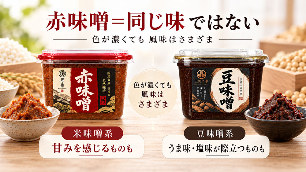 赤味噌はどれも濃い味?米味噌と豆味噌の風味の違い
