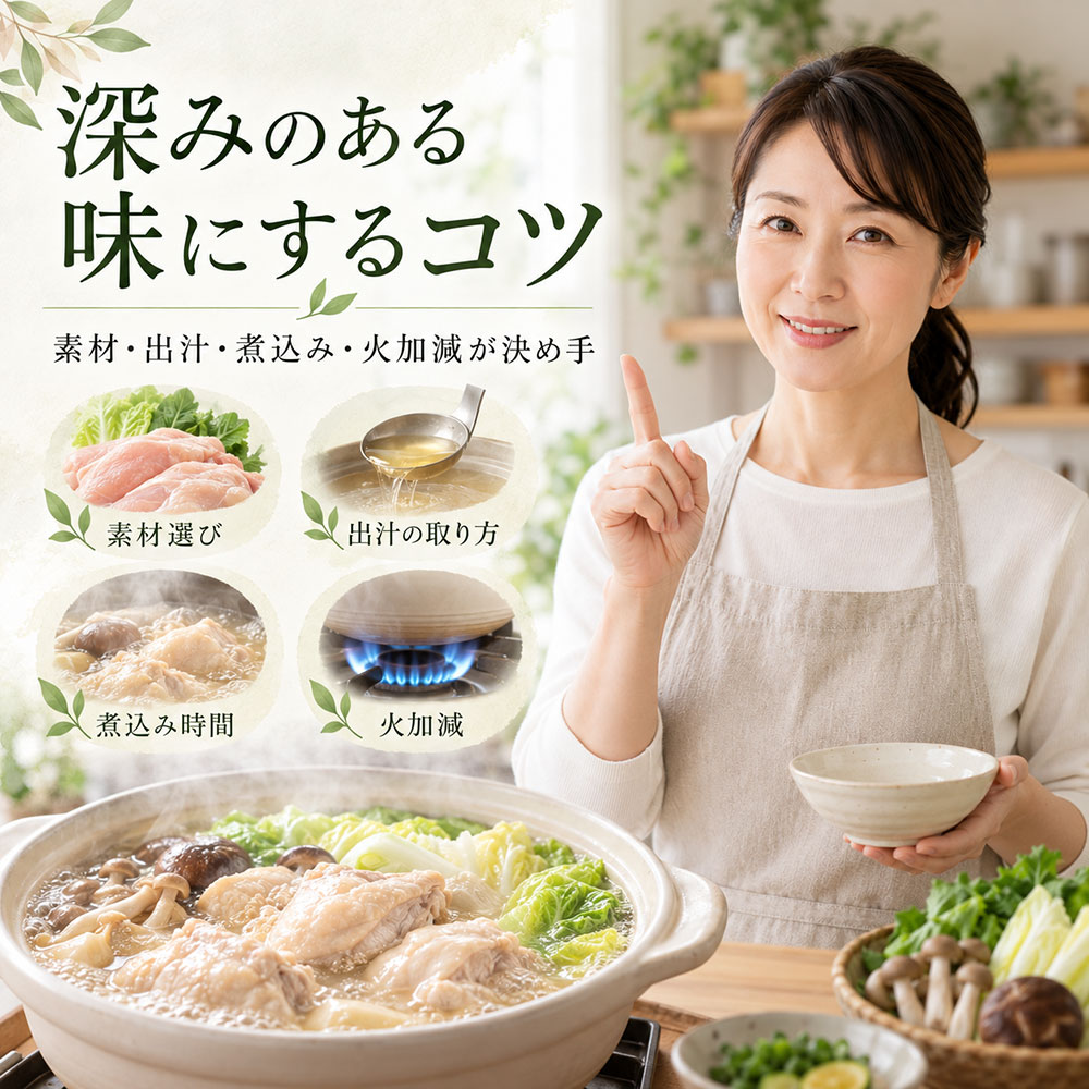 水炊きを深みのある味にする方法
