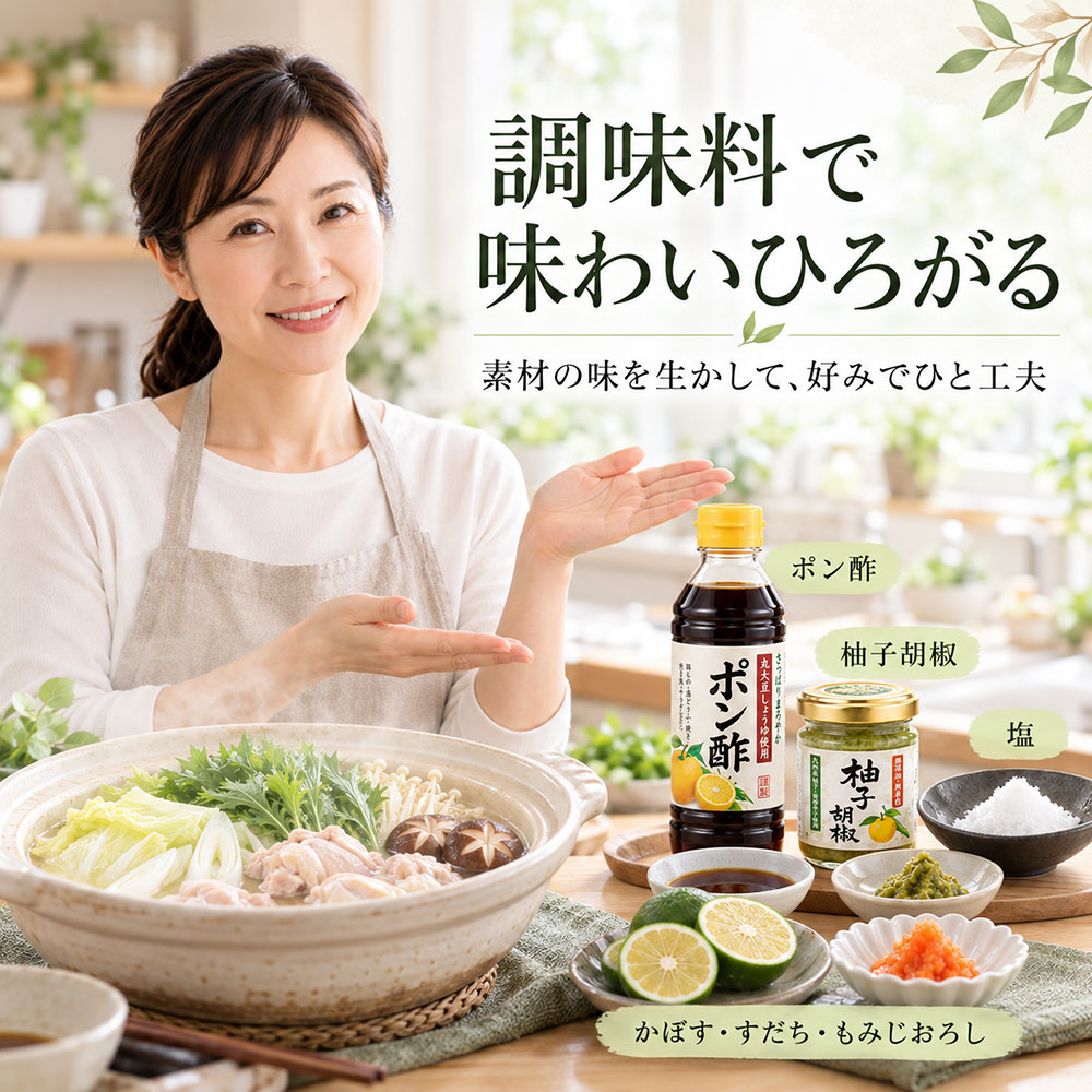 水炊きの味付けにおすすめの調味料とその使い方