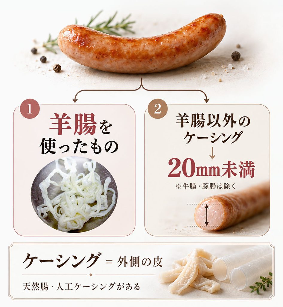 ウインナーは「羊腸」や太さなどの条件で決まる