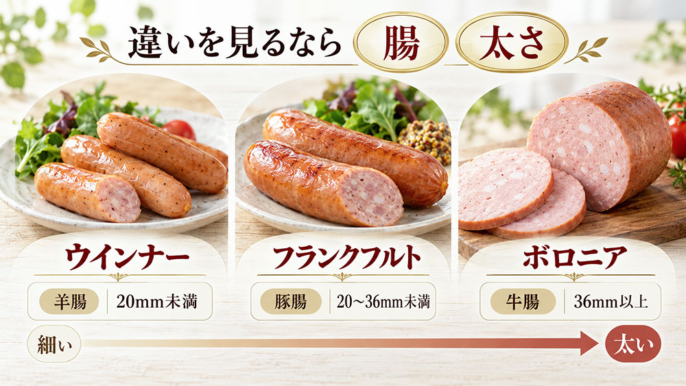 3種類の違いを早見表で確認