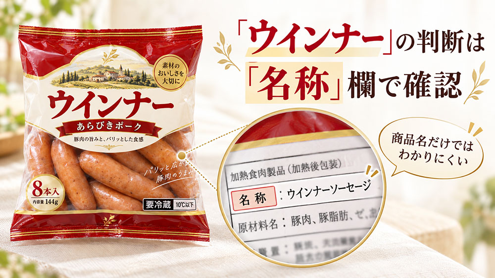 商品名だけで決めず、パッケージの「名称」を確認しよう