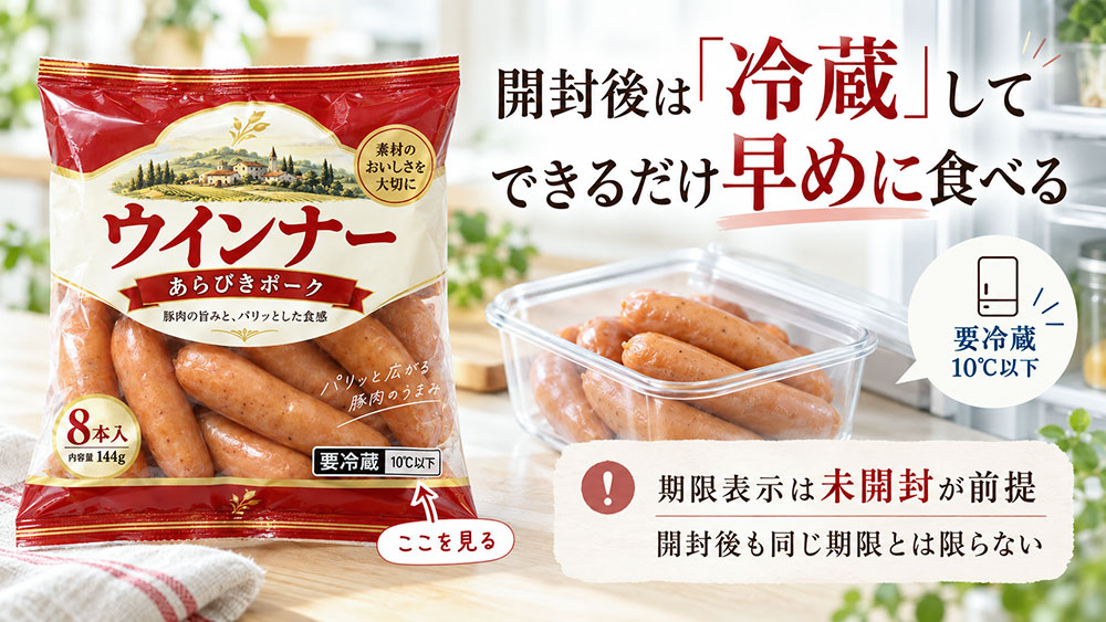 開封したウインナーやソーセージはどう保存する?