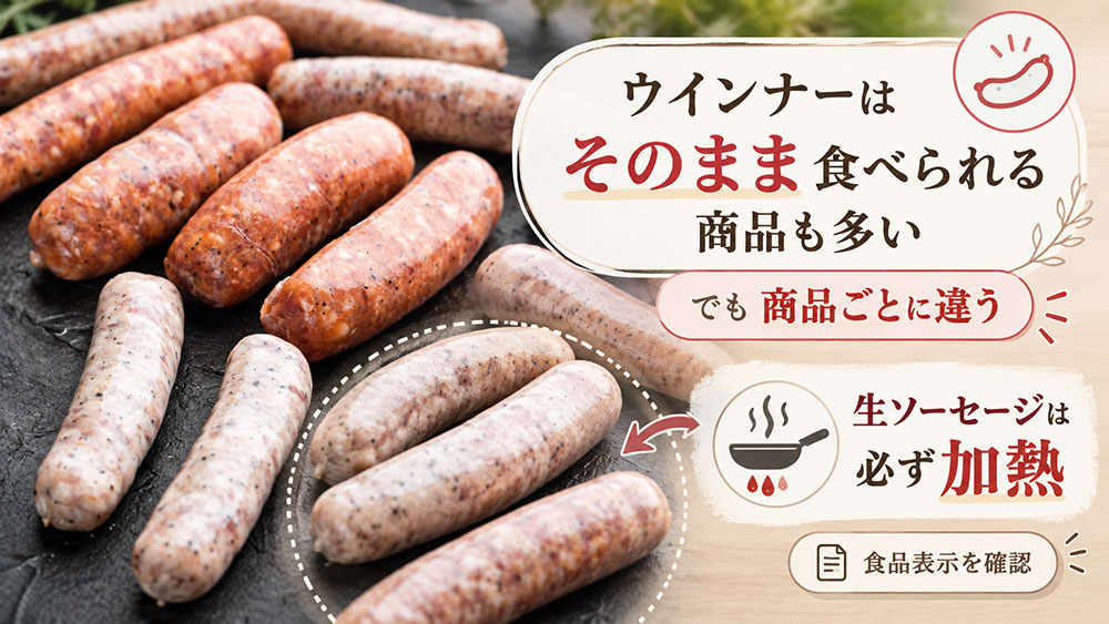 ウインナーは加熱せずそのまま食べられる?