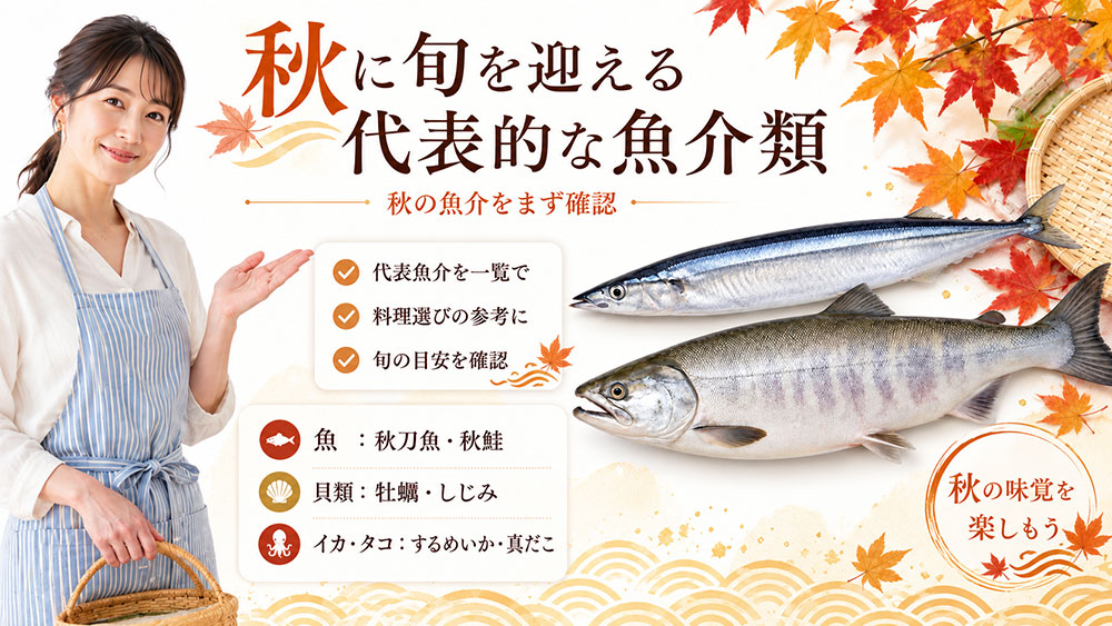 秋に旬を迎える代表的な魚介類