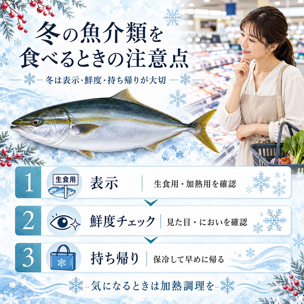 冬の魚介類を食べるときの注意点