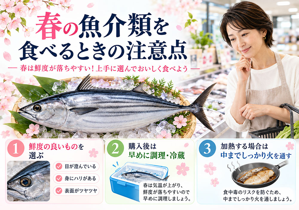 春の魚介類を食べるときの注意点