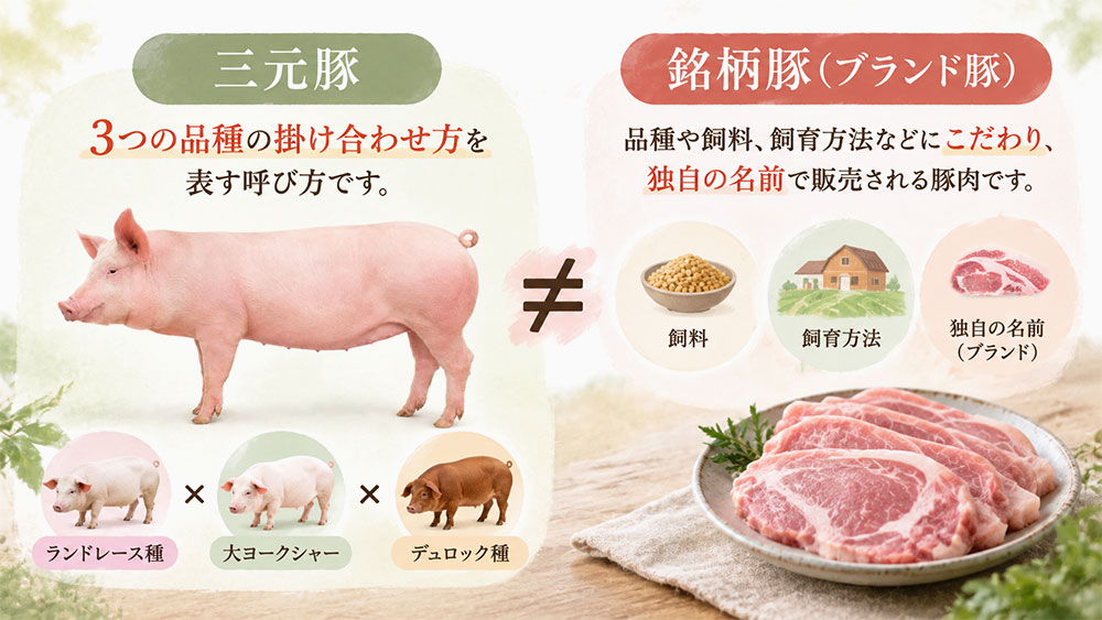 銘柄豚（ブランド豚）は品種の名前じゃない？三元豚との違い