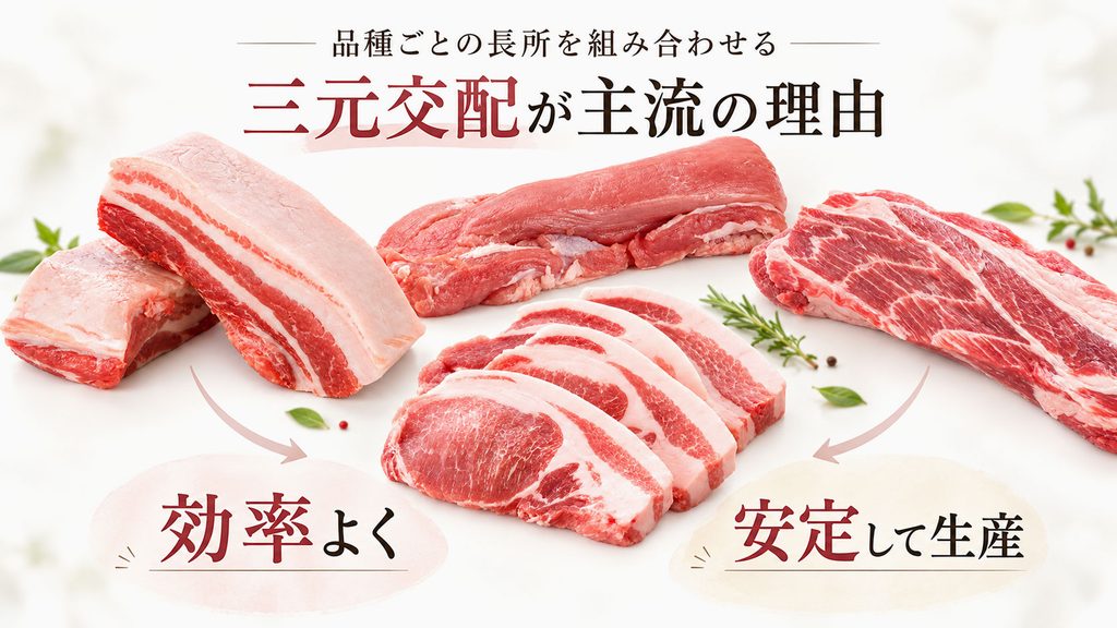 なぜ三元交配が主流になった？それぞれの長所を生かす理由