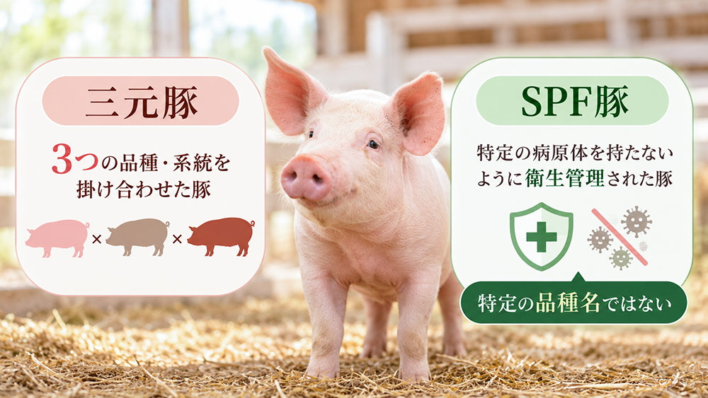 SPF豚は三元豚と別の種類？
