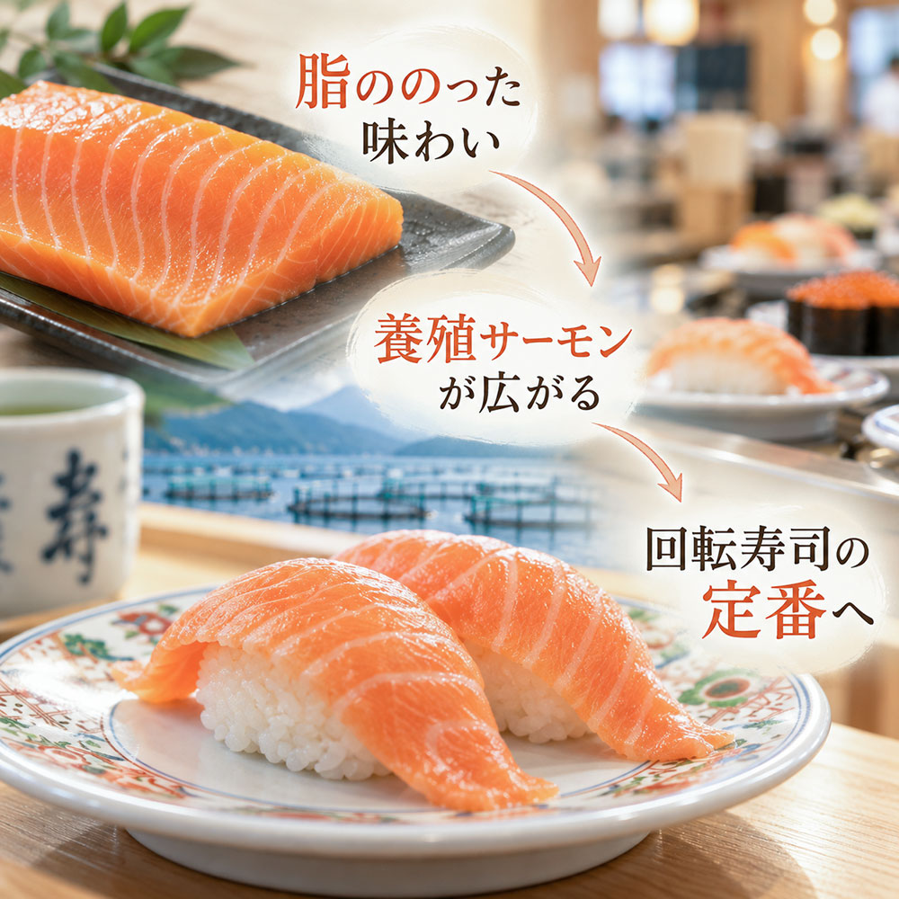 回転寿司でサーモンが定番になったのはなぜ？おいしさと意外な歴史