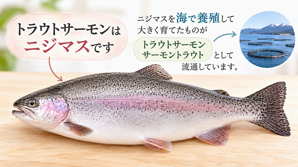 トラウトサーモンはニジマス？回転寿司で使われる理由