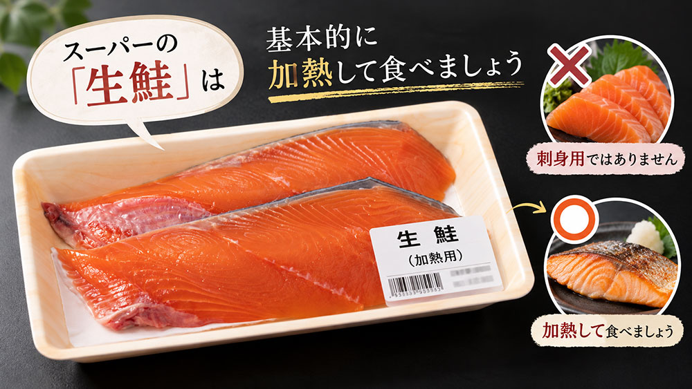 スーパーの「生鮭」は刺身にできる？表示の見方を確認しよう