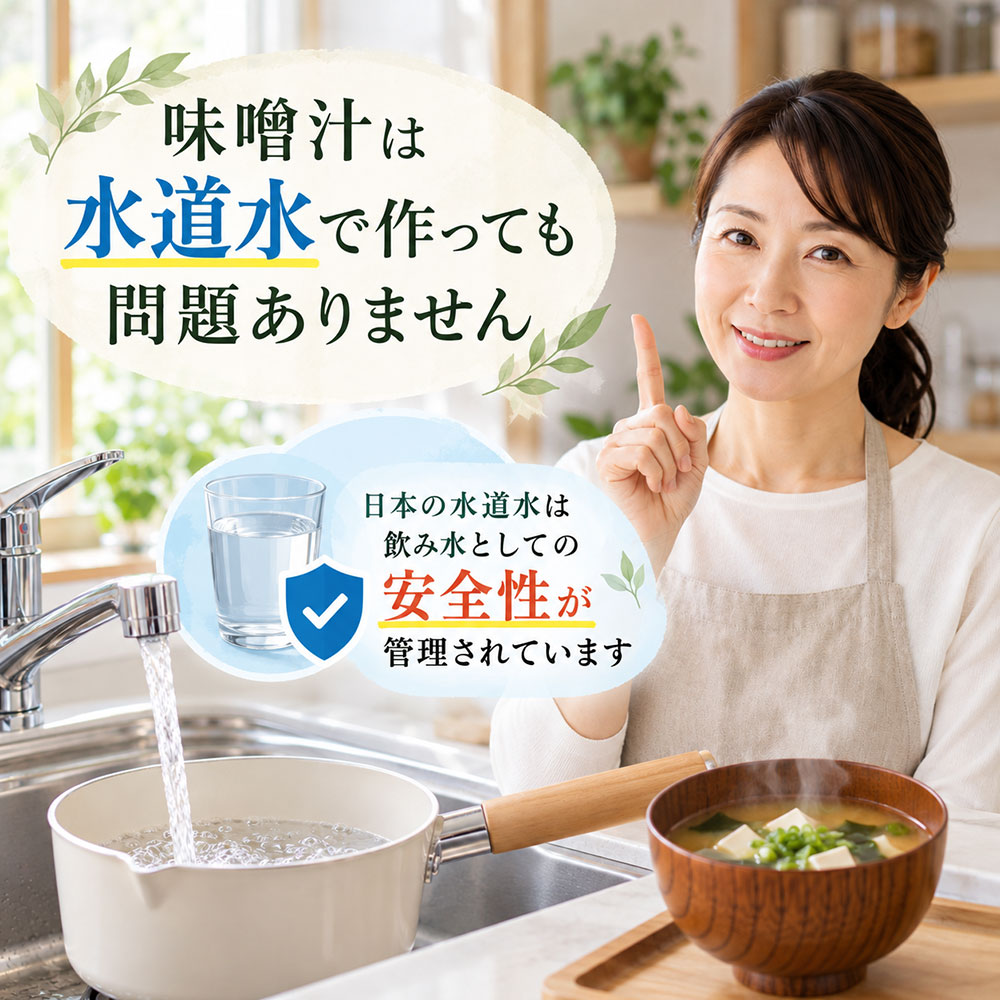 味噌汁は水道水で作っても大丈夫？まず知っておきたいこと