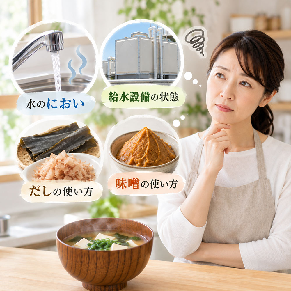 水道水の味噌汁がおいしくないのはなぜ？気になる原因を確かめよう
