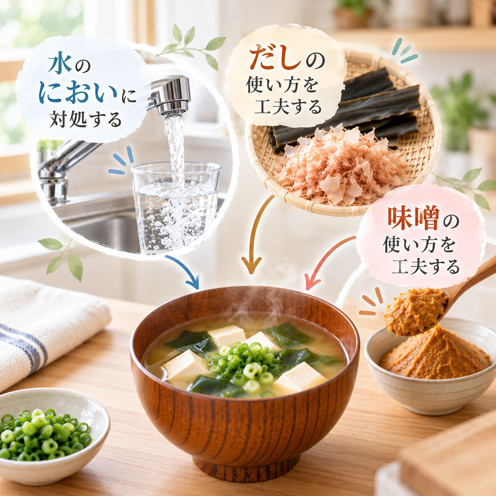 水道水でも味噌汁をおいしく作るには？家庭でできる3つの工夫