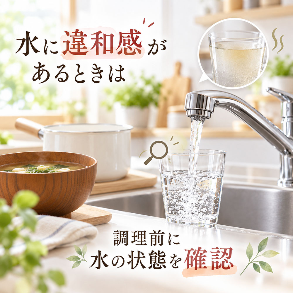 味噌汁に使う水のにおいや色がおかしいときは？確認したいポイント