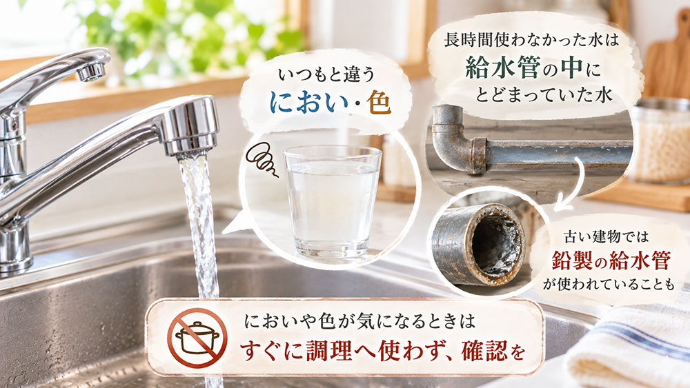 朝一番の水が気になるときは？使う前に確認したいこと