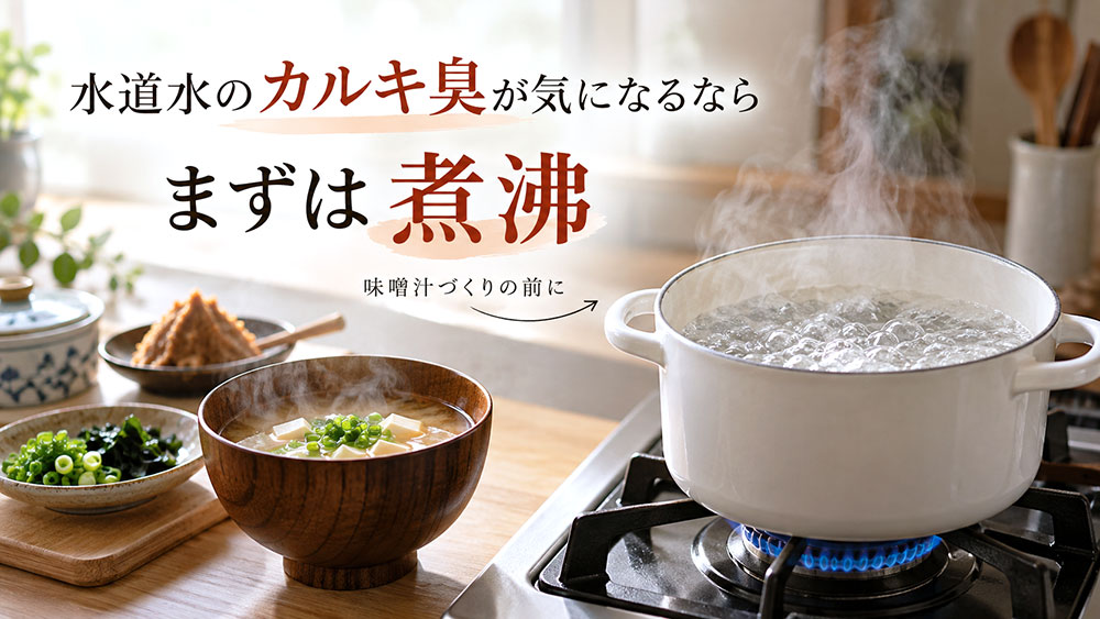 カルキ臭が気になるときは？煮沸や汲み置きの注意点