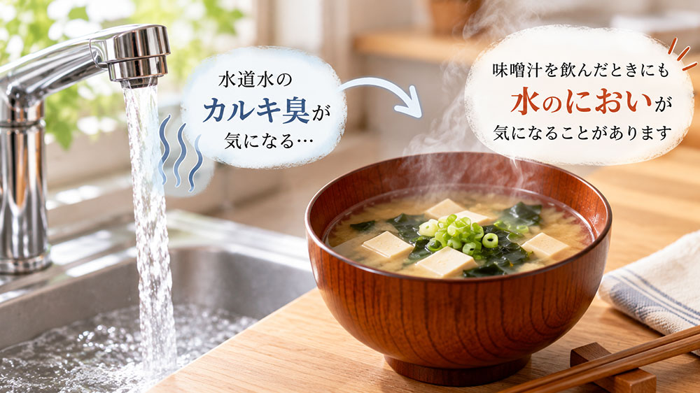 カルキ臭が気になる？水道水のにおいが風味に影響することも