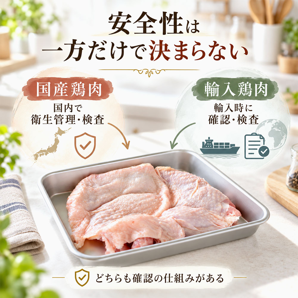 国産鶏肉と外国産鶏肉の安全性の違い