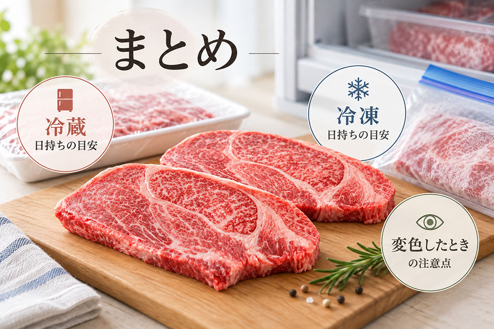 まとめ|牛肉は適切な冷蔵・冷凍でおいしさを保とう