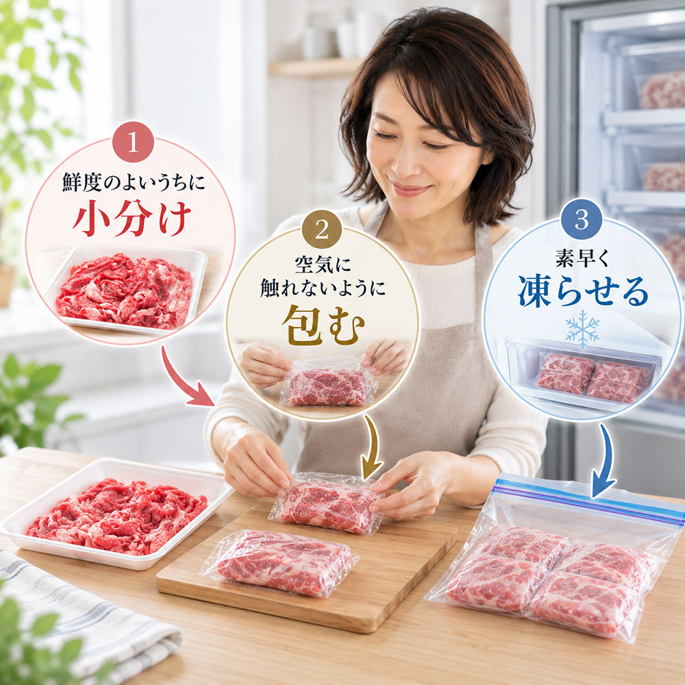 牛肉を冷凍するなら?おいしさを長持ちさせる保存のコツ