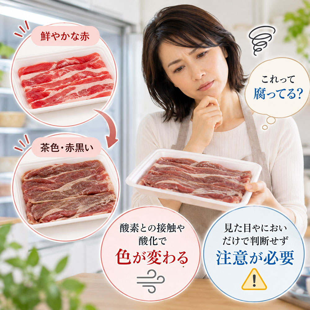 牛肉が茶色や赤黒くなった!変色と傷みの見分け方