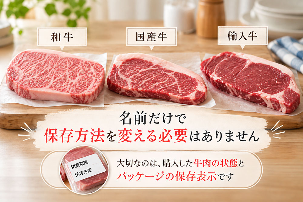 和牛・国産牛・輸入牛で保存方法を変える必要はある?