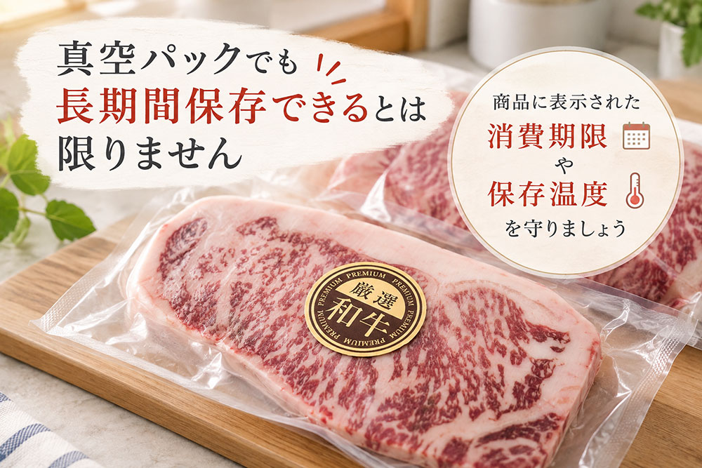 真空パックの牛肉は開封しなければ長持ちする?