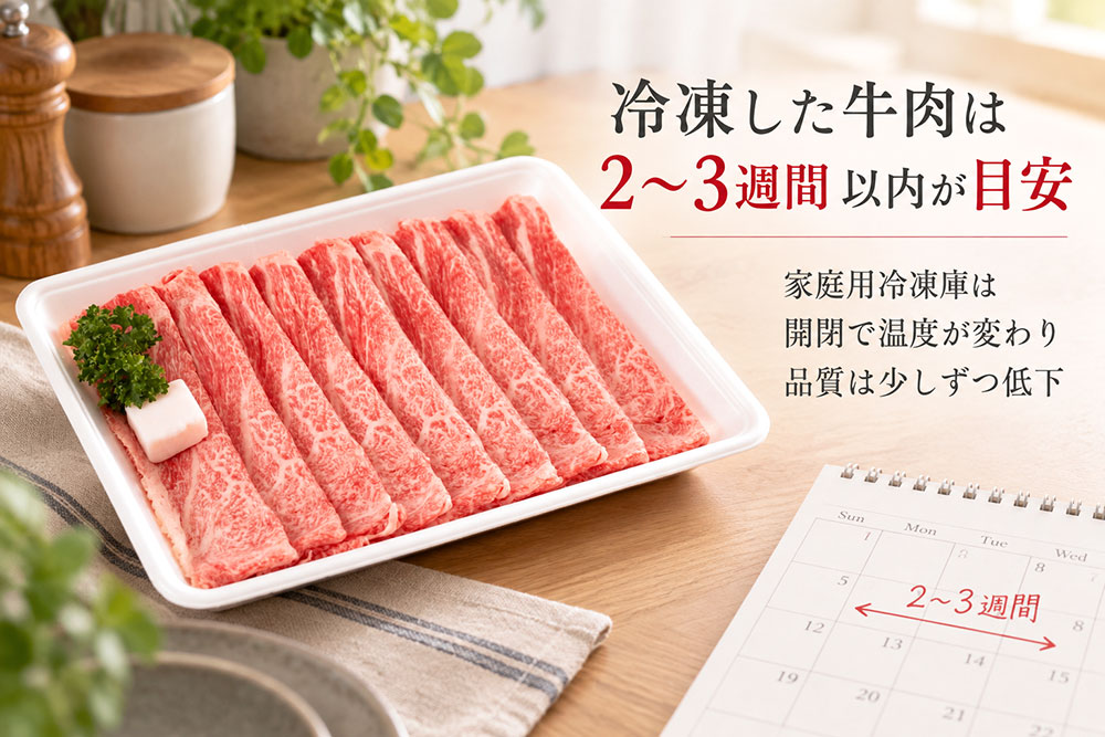 冷凍した牛肉は何週間もつ?家庭用冷凍庫での保存期間