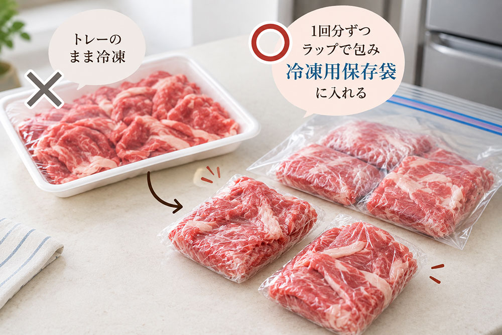 パックのまま冷凍してもいい?ラップと冷凍用保存袋の使い方