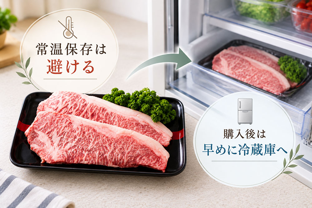 牛肉は常温保存できる?肉汁の漏れや温度管理にも注意