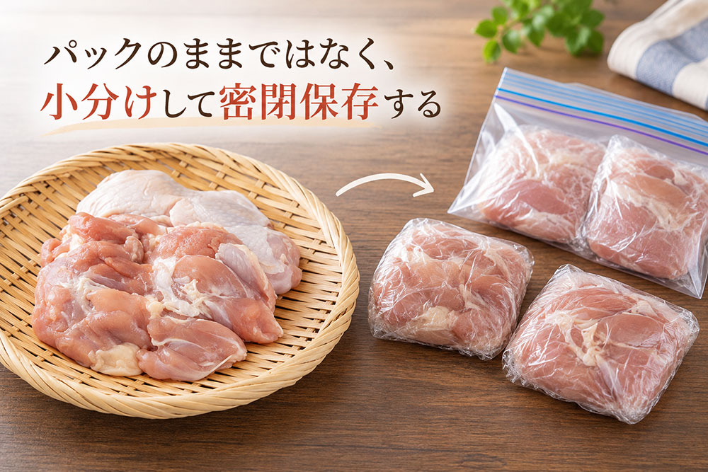 パックのまま冷凍してもいい?小分けと密閉保存が基本