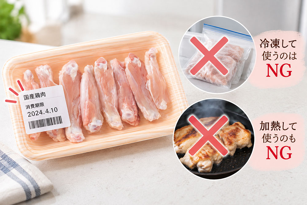 消費期限切れの鶏肉は冷凍や加熱で使える?