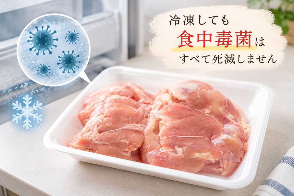 冷凍しても食中毒菌はなくならない?保存と加熱の注意点