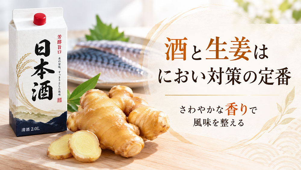 酒と生姜を上手に使って魚のにおいをやわらげる