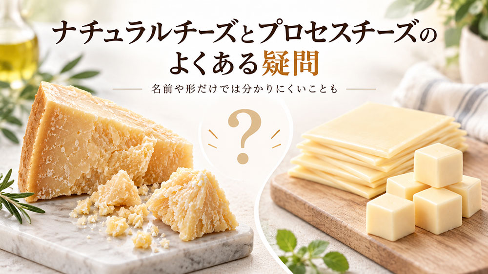 ナチュラルチーズとプロセスチーズのよくある疑問