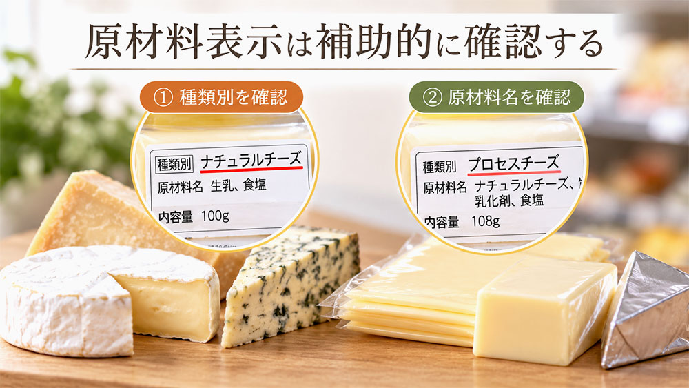 原材料表示は補助的に確認する