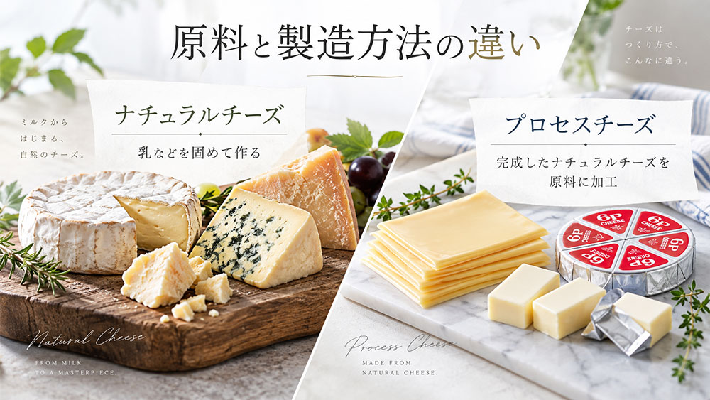 原料と製造方法の違い