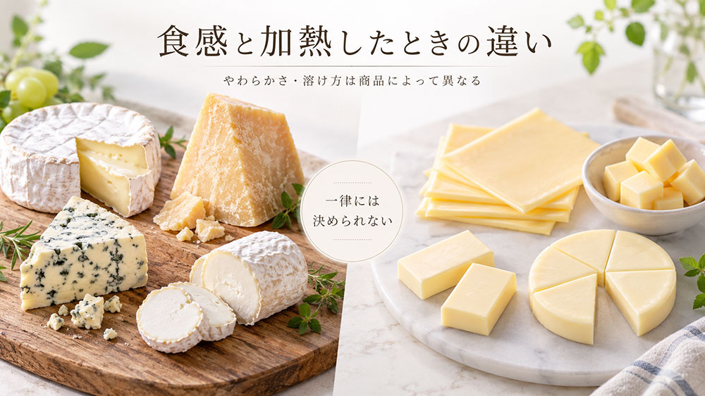食感と加熱したときの違い