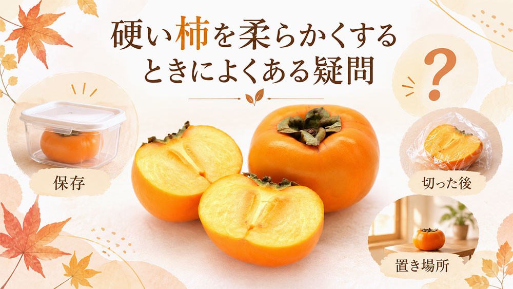 硬い柿を柔らかくするときによくある疑問