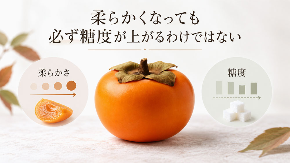 柔らかくなっても必ず糖度が上がるわけではない