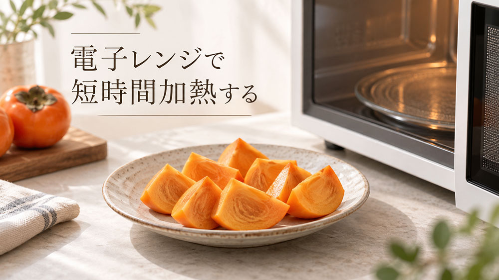 電子レンジで短時間加熱する