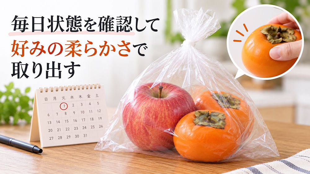 毎日状態を確認して好みの柔らかさで取り出す