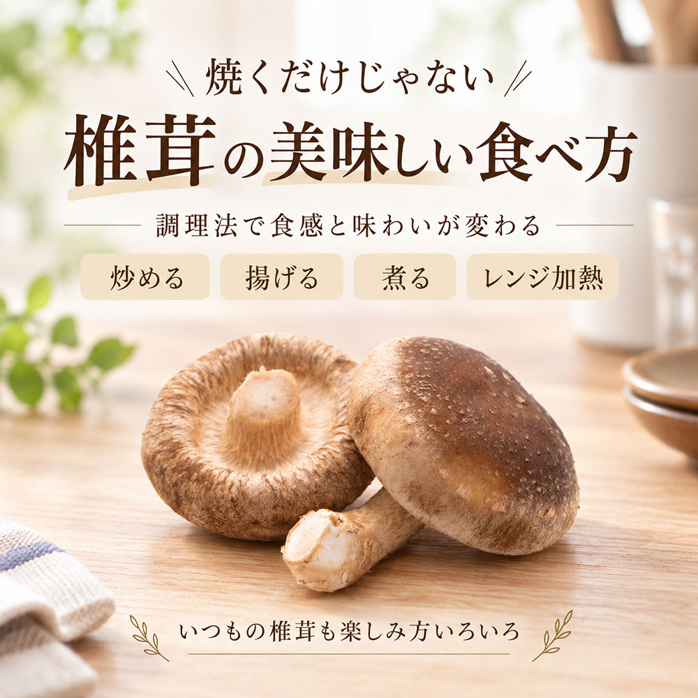 焼くだけじゃない椎茸の美味しい食べ方