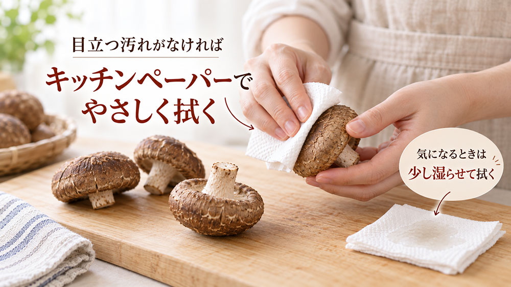 椎茸は洗う？汚れが気になるときの扱い方