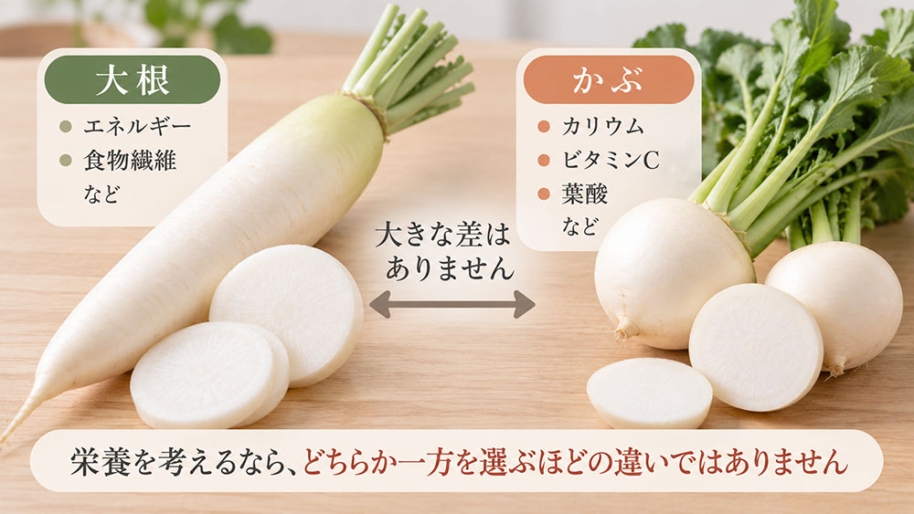 白い部分の栄養を比較｜どちらか一方が圧倒的に多いわけではない