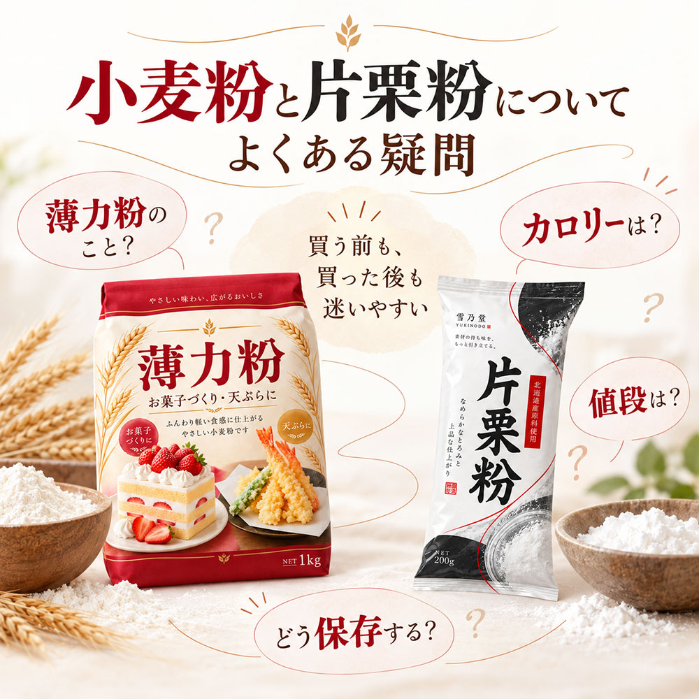 小麦粉と片栗粉についてよくある疑問
