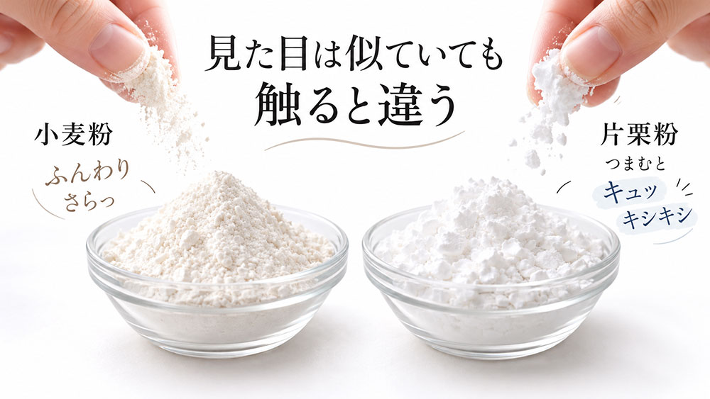 見た目はそっくりでも、触ると意外と見分けやすい